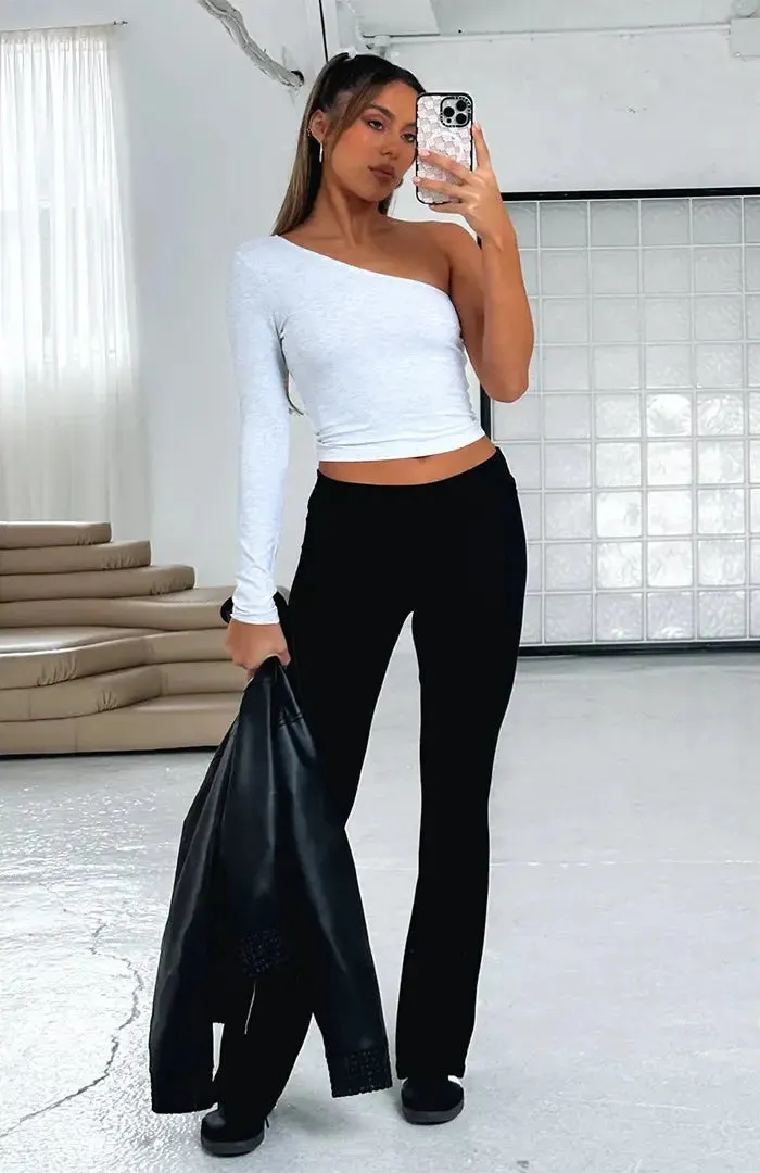 Casual High Waist Slim Fit Flare Pants