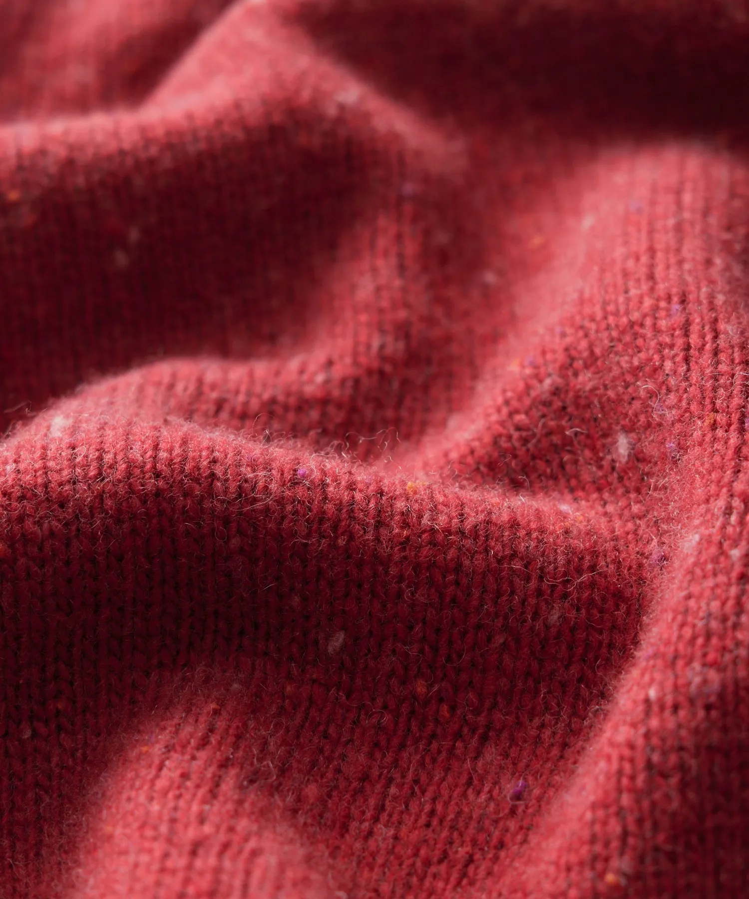 Donegal Crewneck Sweater in Cranberry