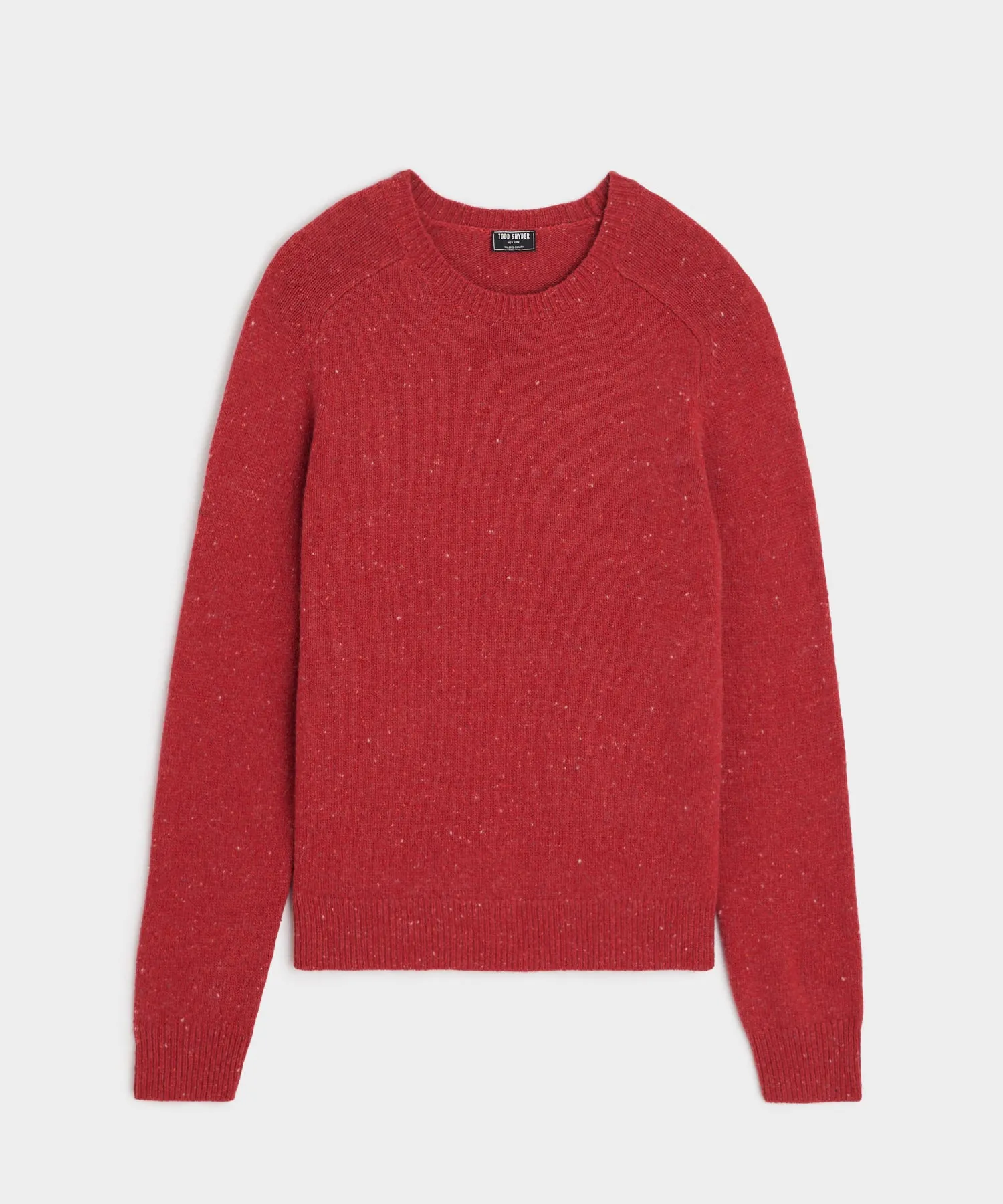 Donegal Crewneck Sweater in Cranberry