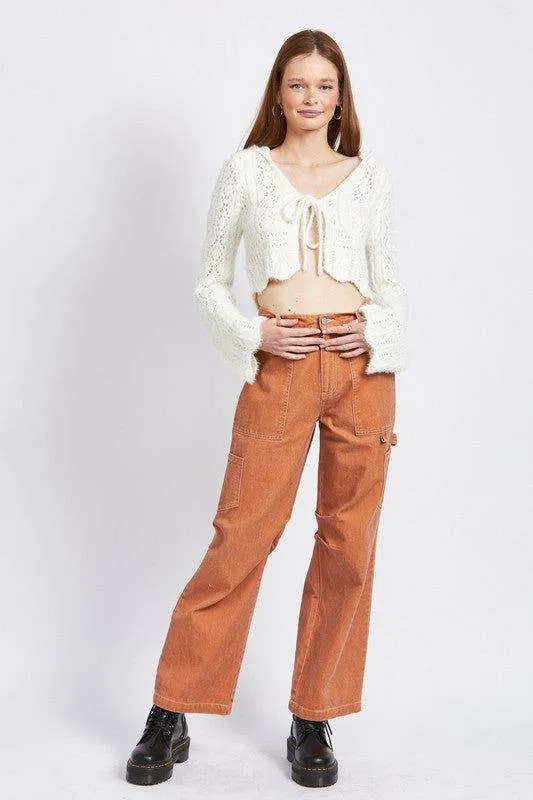 High Rise Fit Cargo Pants