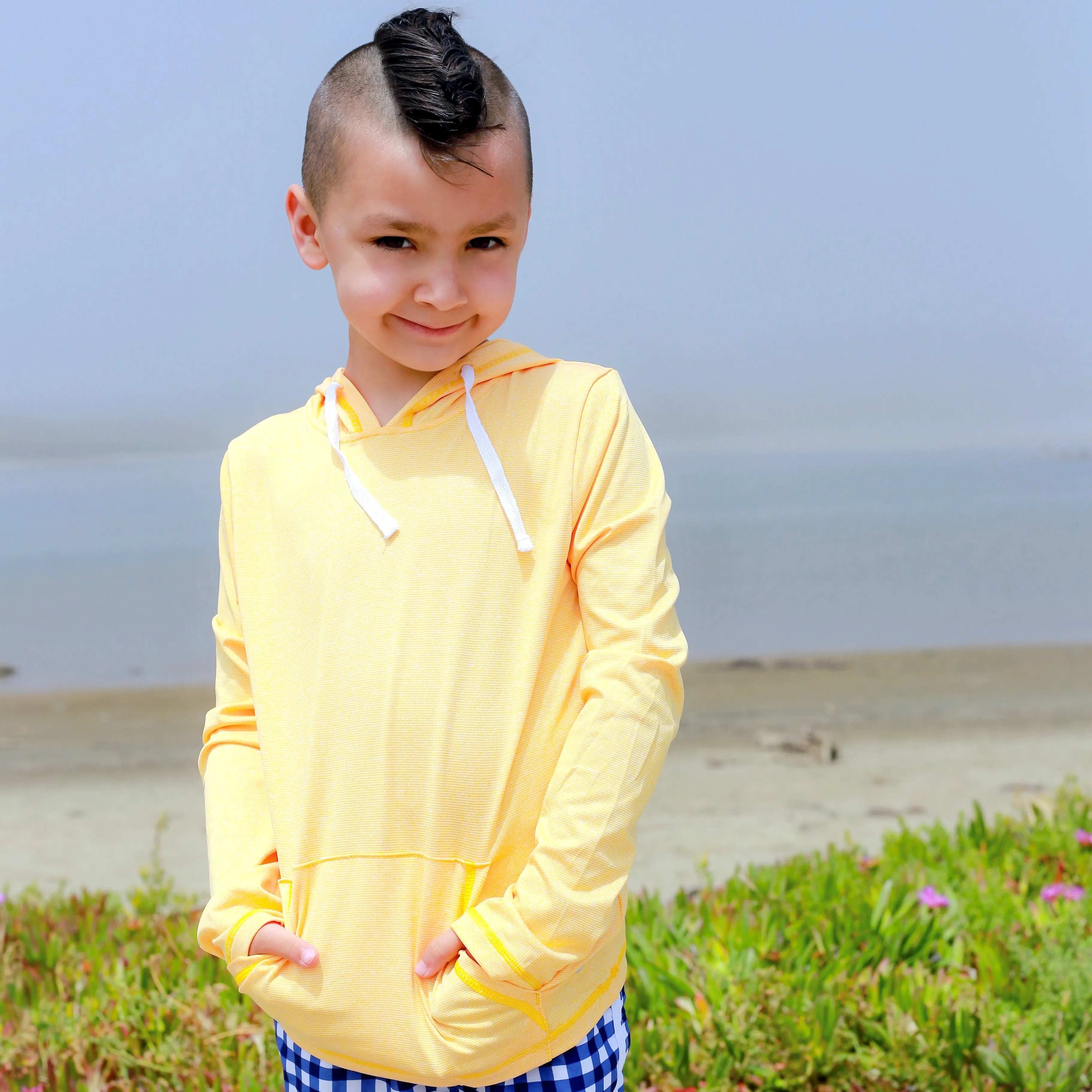 Kids Long Sleeve Hoodie - Daffodil Yellow