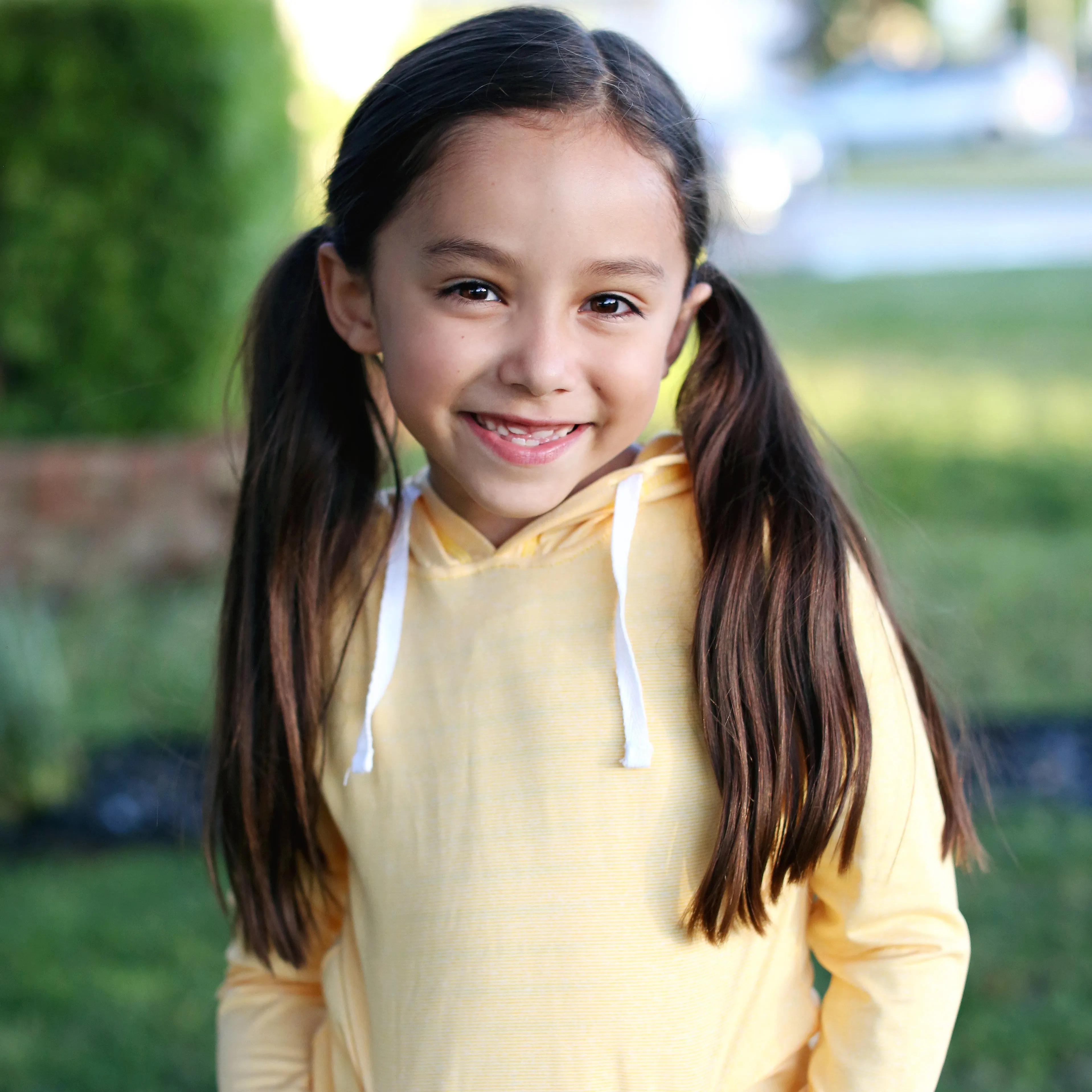 Kids Long Sleeve Hoodie - Daffodil Yellow