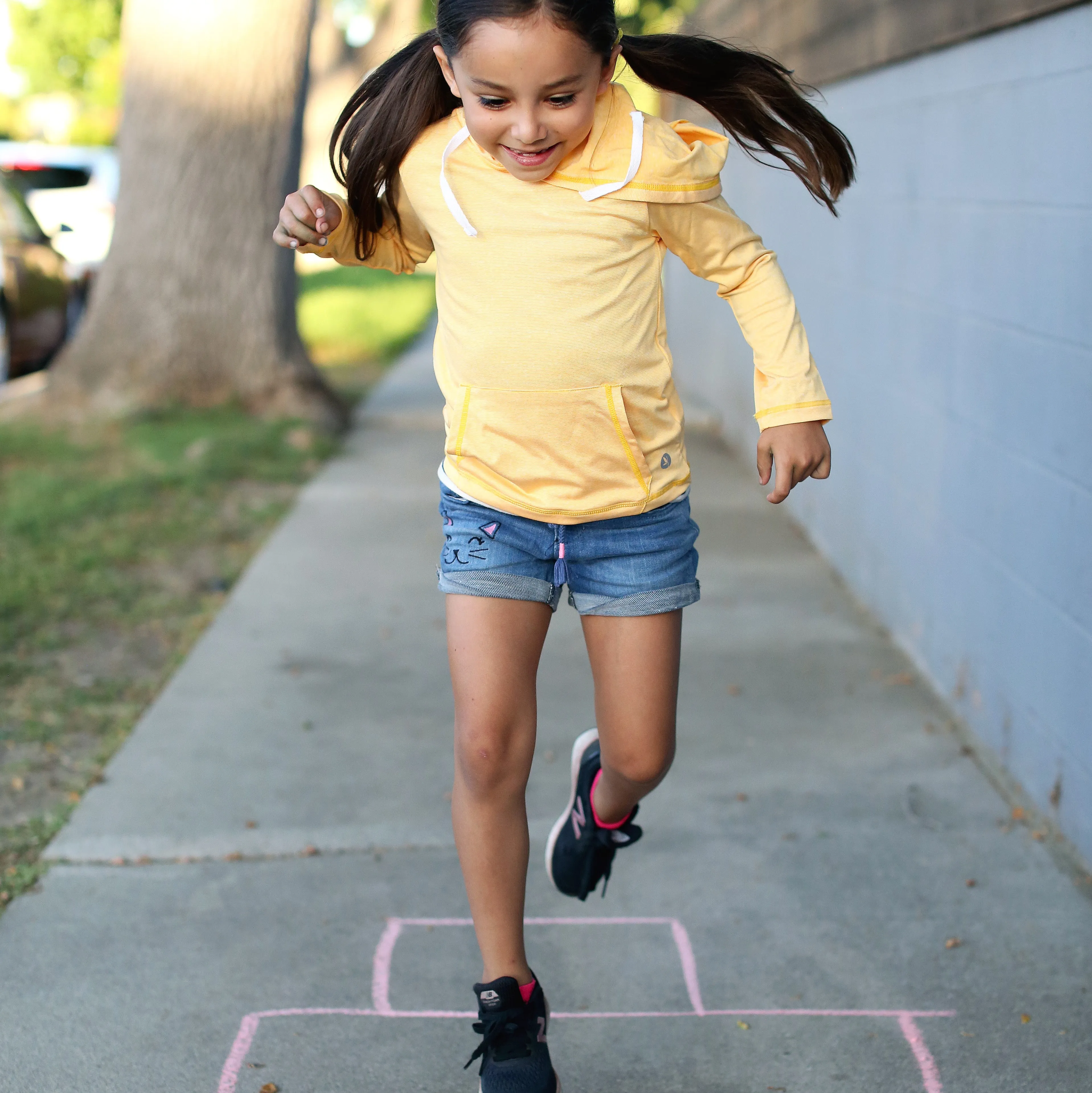 Kids Long Sleeve Hoodie - Daffodil Yellow