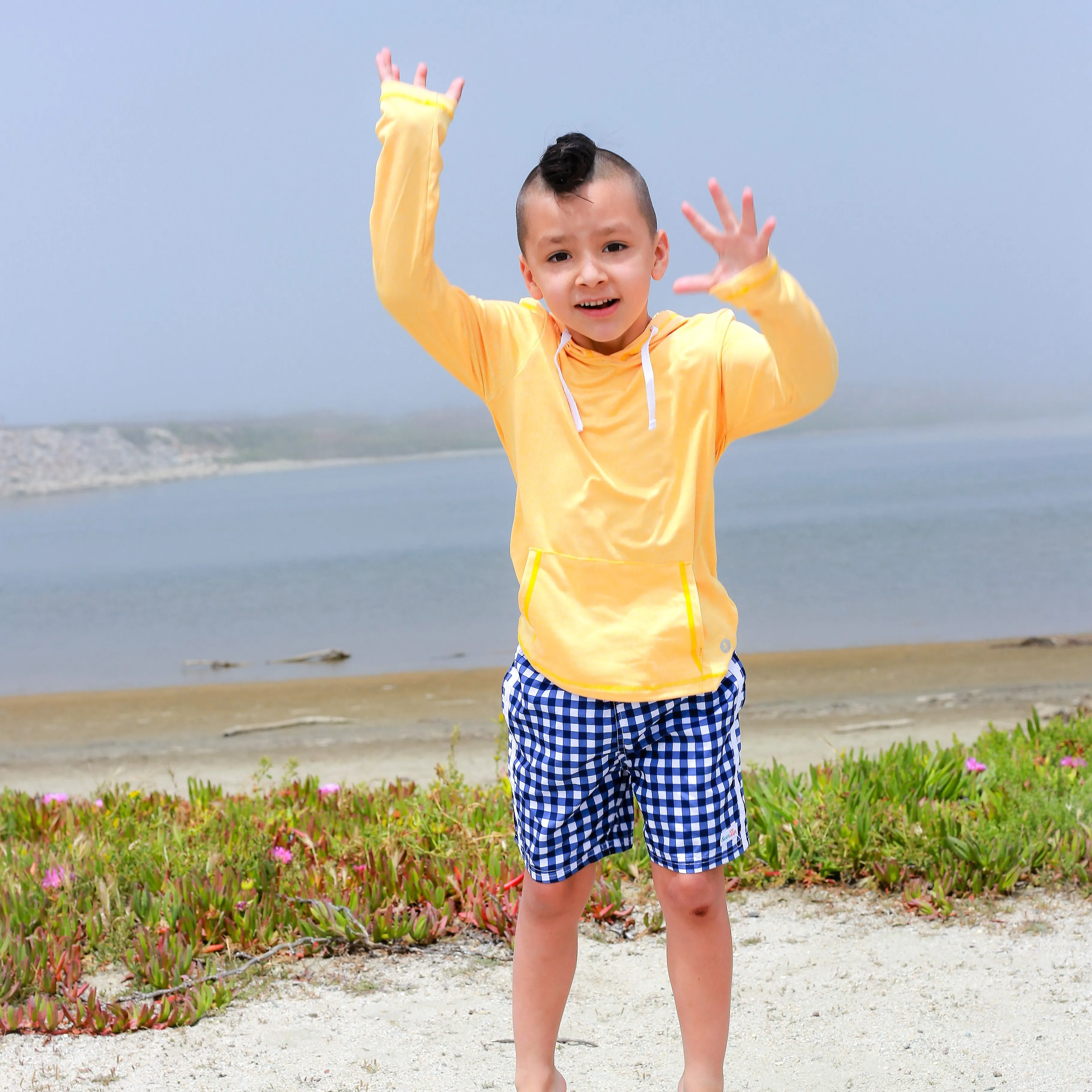 Kids Long Sleeve Hoodie - Daffodil Yellow
