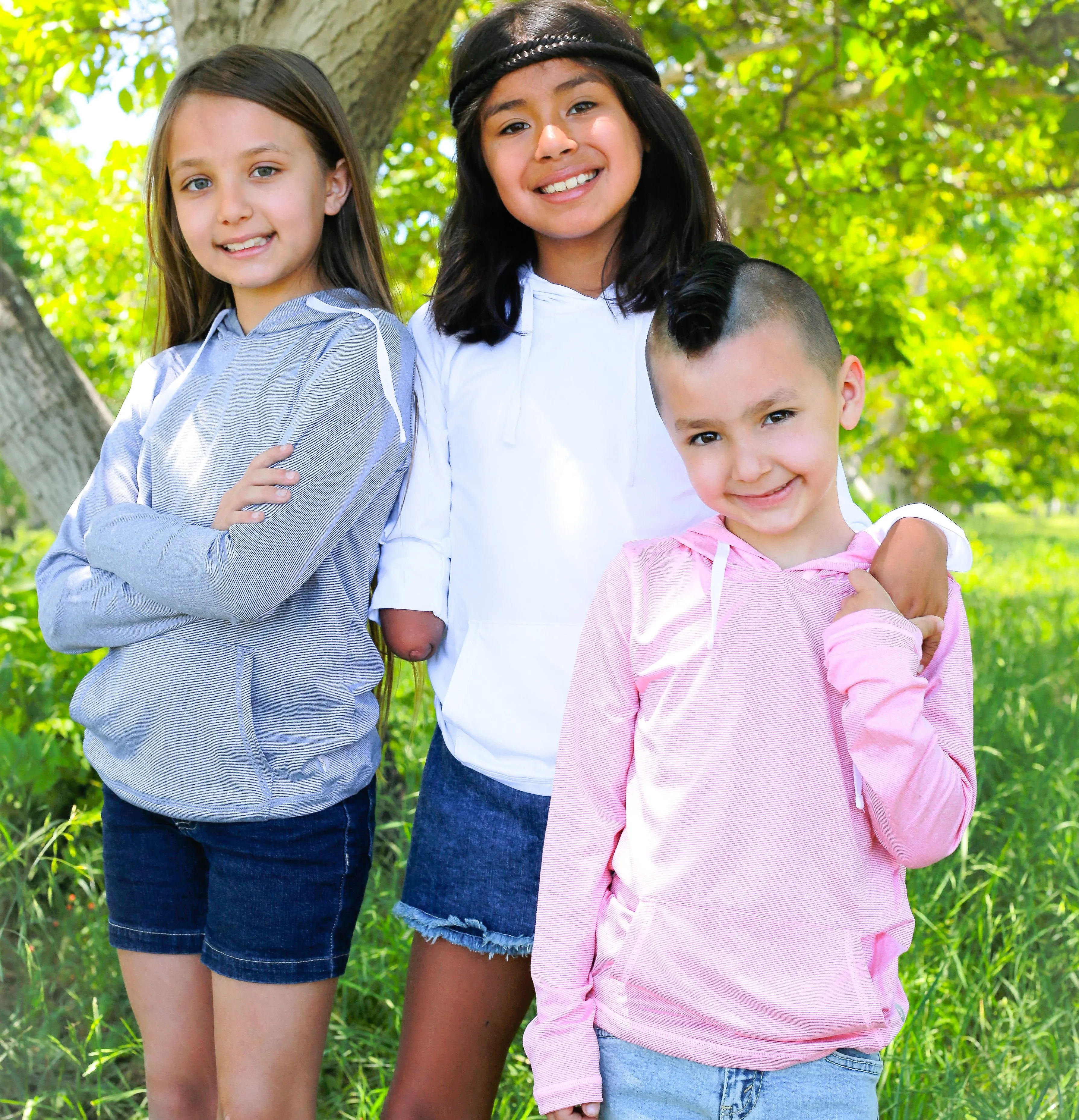 Kids Long Sleeve Hoodie - Rose Pink