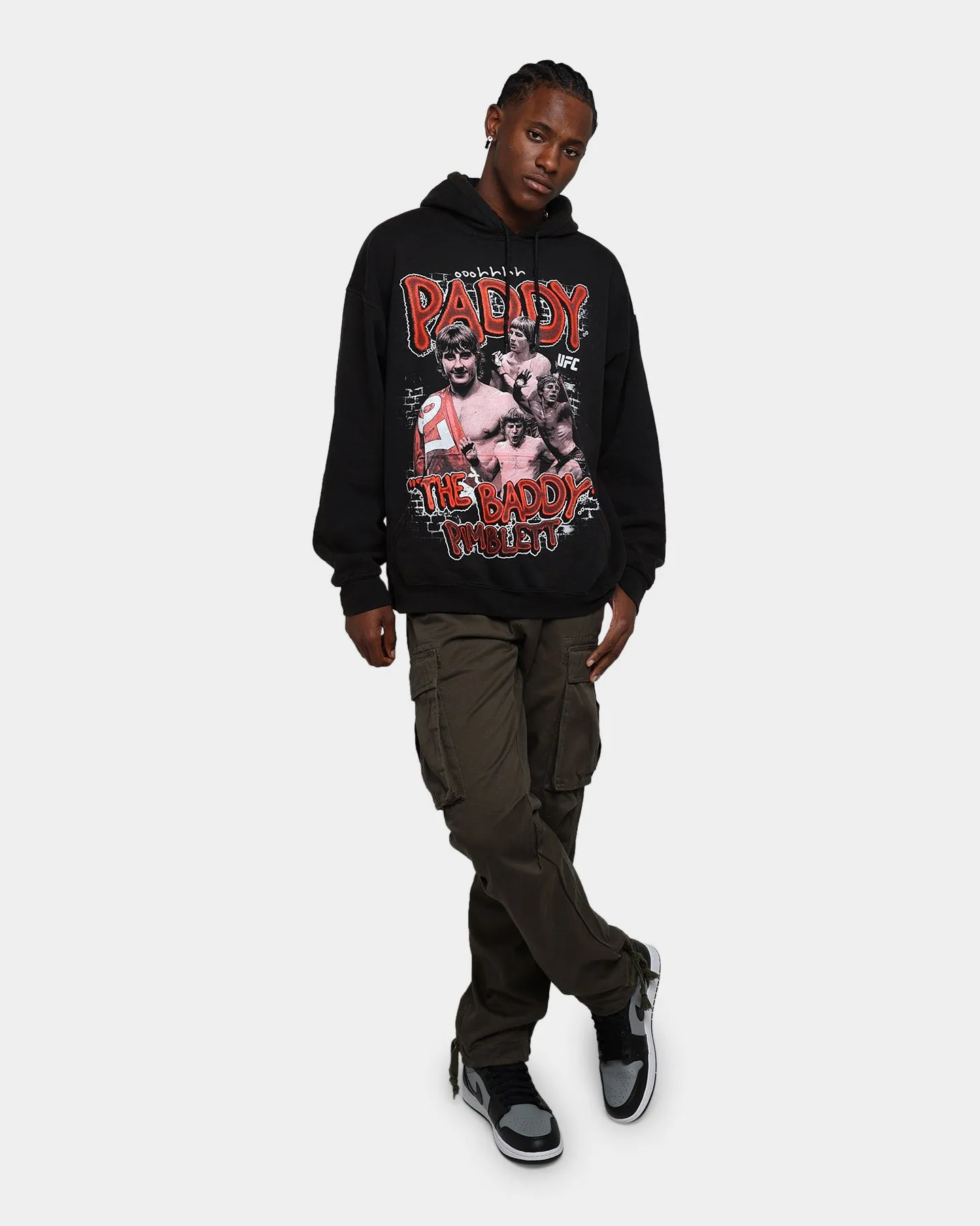 UFC By Goat Crew Paddy The Baddy Vintage Hoodie Black Wash